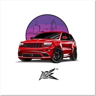 jeep cherokee srt8 red Posters and Art